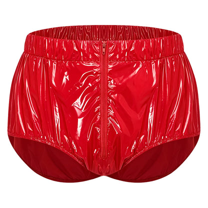 Mens Waterproof Diaper Cover Front Zipper Briefs