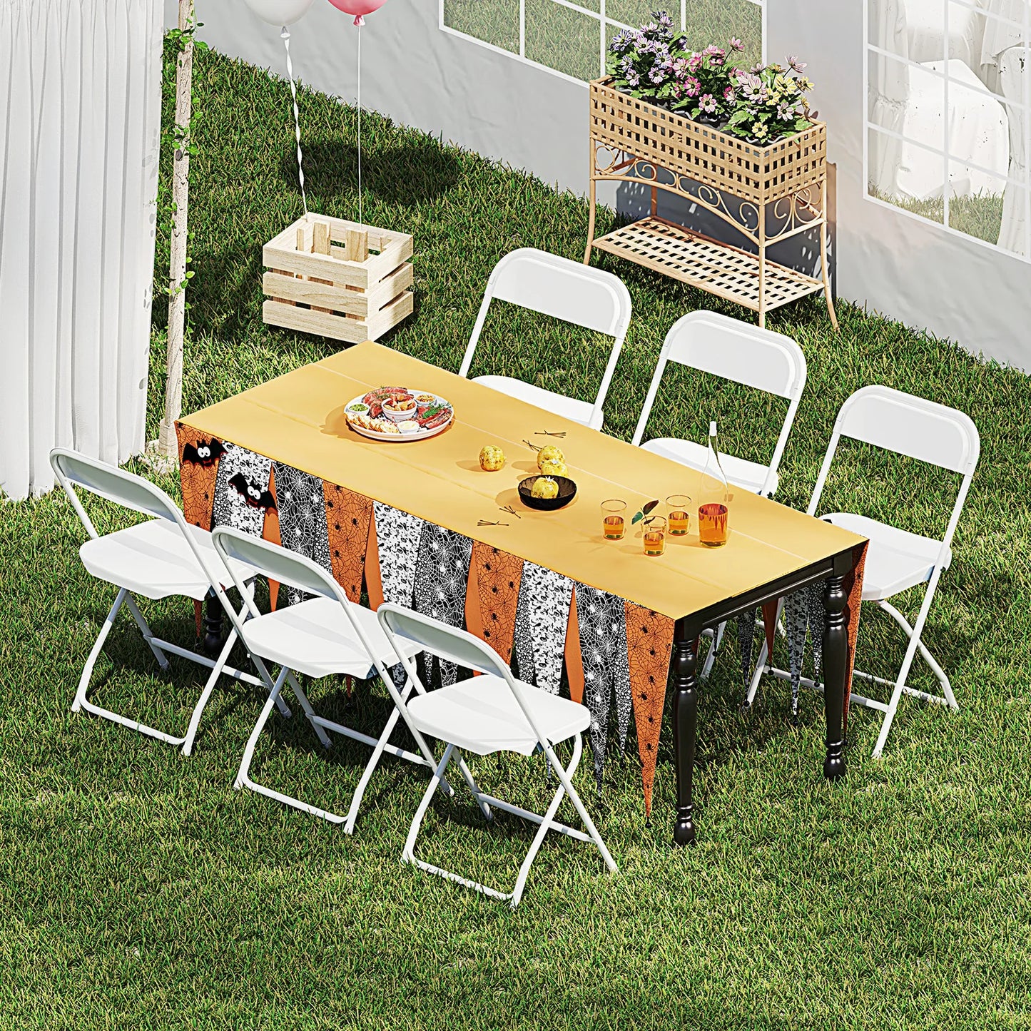 Plastic Folding Chairs, Lightweight Portable Indoor/Outdoor