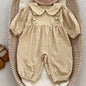 Baby Girls Long Sleeve Flower Embroidery Jumpsuit
