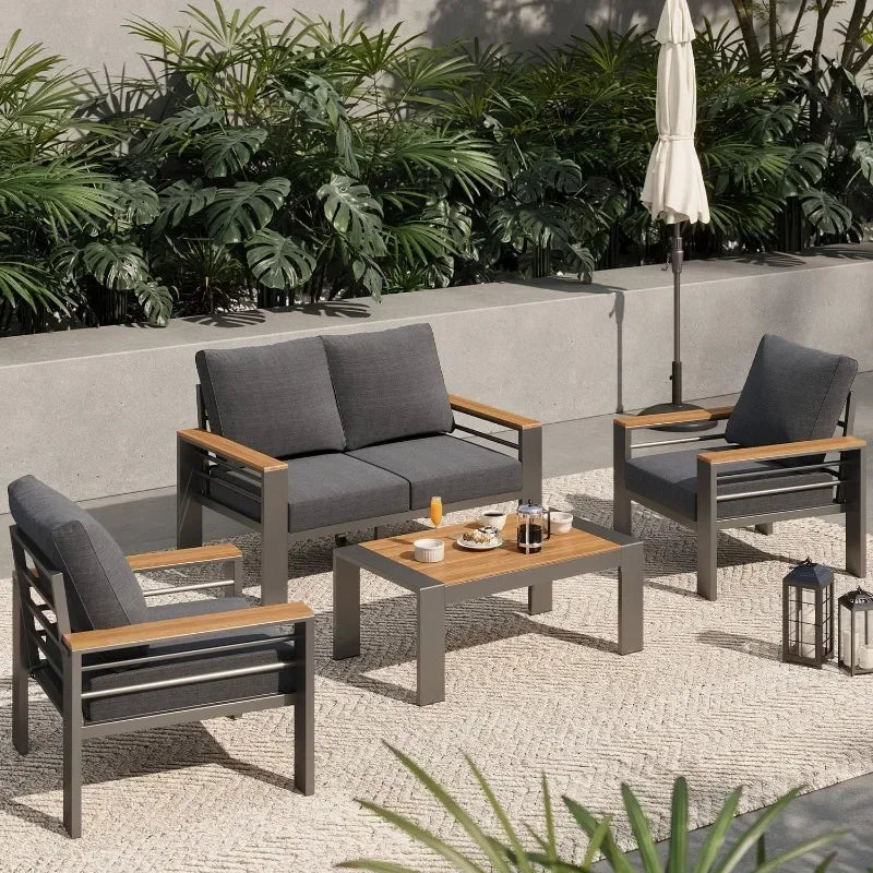 Outdoor Sectional with Coffee Table, Patio Sets