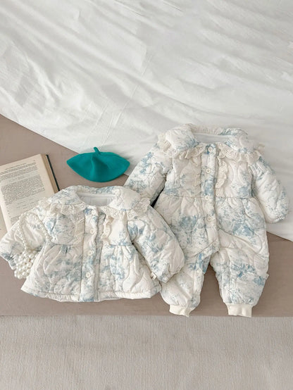 Infant Baby Girls Long Sleeve Cotton Jumpsuit