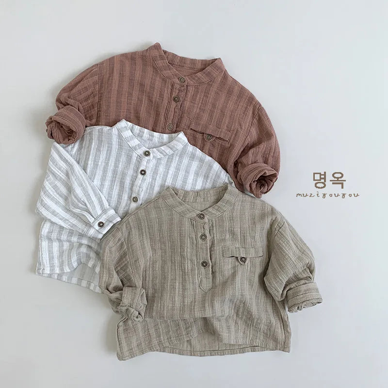 Boys/Girls Simple Vertical Shirt Casual