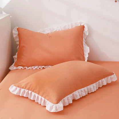 Princess Pillowcases With Ruffles Multiple Sizes Comfortable