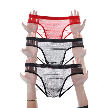 3Pcs See Through Men's Sexy Briefs Seamless
