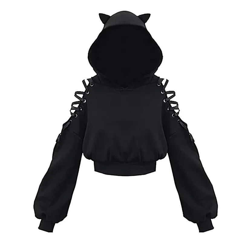 Womens Gothic Hoddies Sweatshirt Casual Pullover