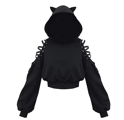 Womens Gothic Hoddies Sweatshirt Casual Pullover