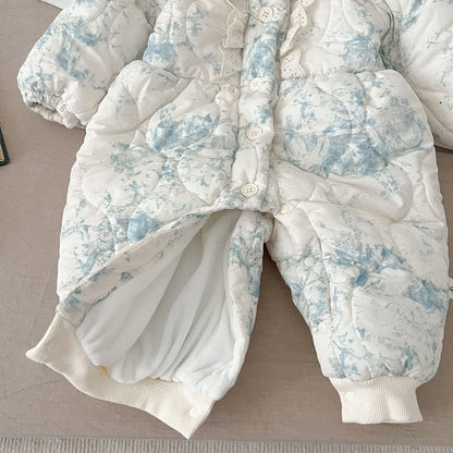 Infant Baby Girls Long Sleeve Cotton Jumpsuit