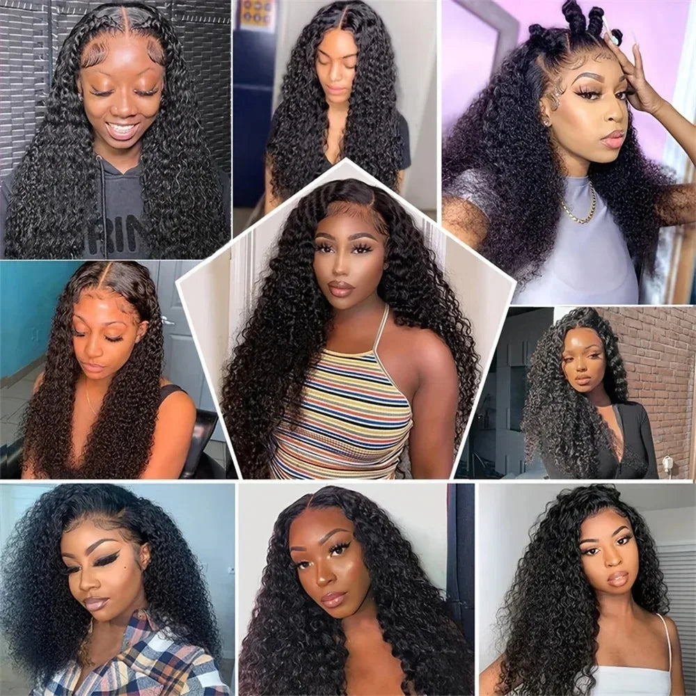 Lace Front Human Hair Wigs Deep Wave