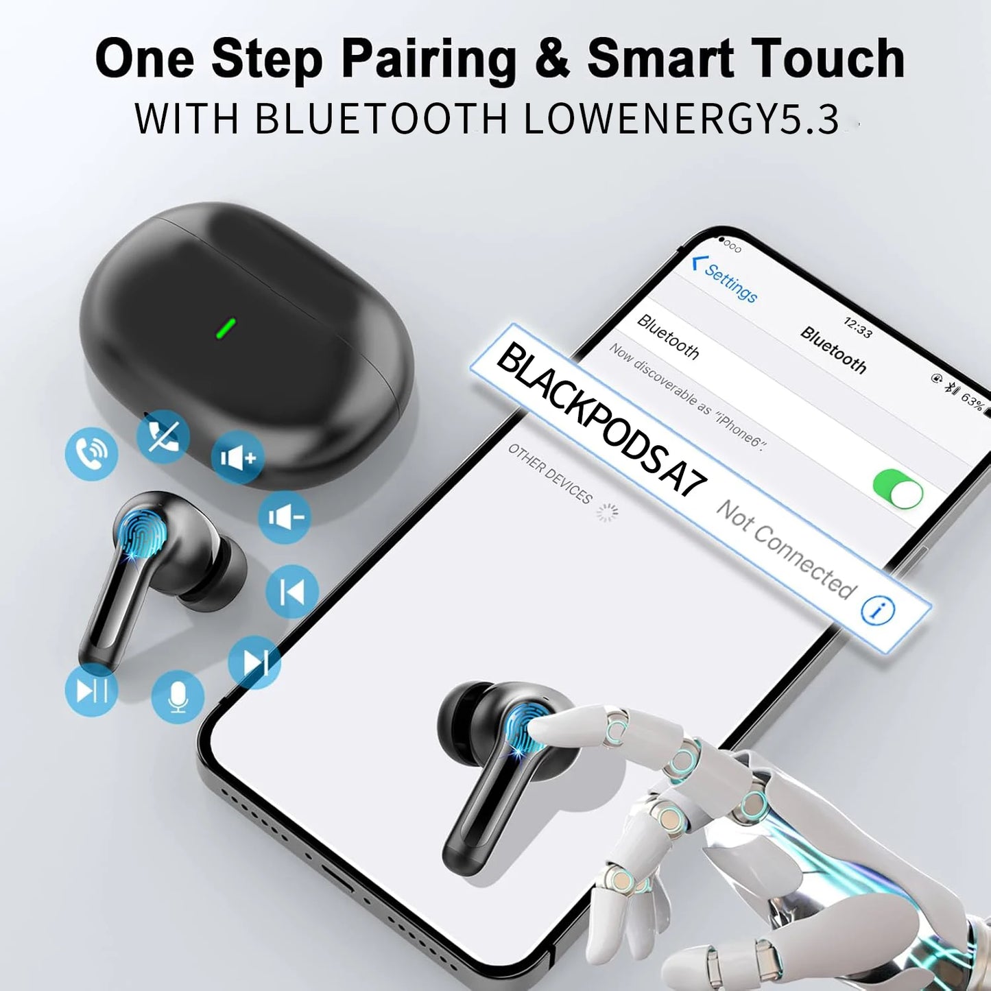 Earphone Buds Wireless Earbuds Pods In-ear Headphones