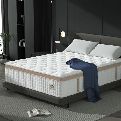 Full/King/Queen Size Mattress, Luxury Hybrid, Gel Memory Foam