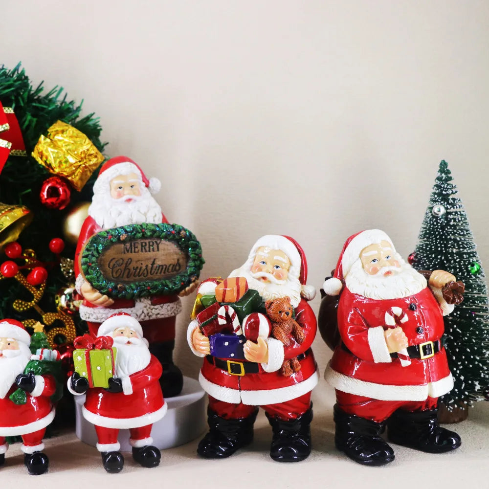 Resin Santa Claus Sculpture Holiday Accessories Decoration