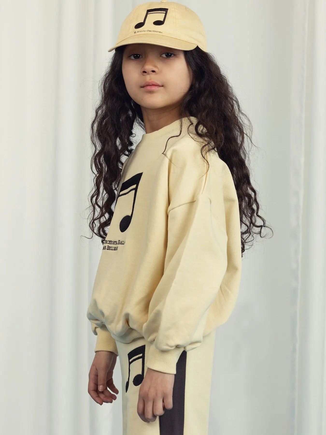 Nordic Style Music Symbol Printed Dress Sweatershirt