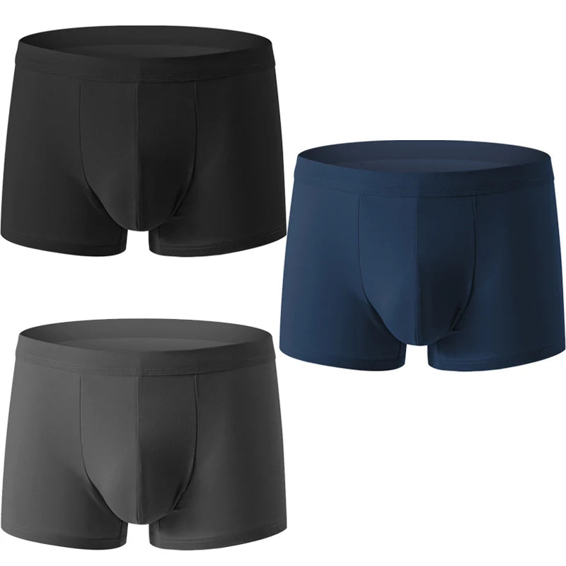 3pcs Oversize Man Underwear Comfortable Loose Boxers