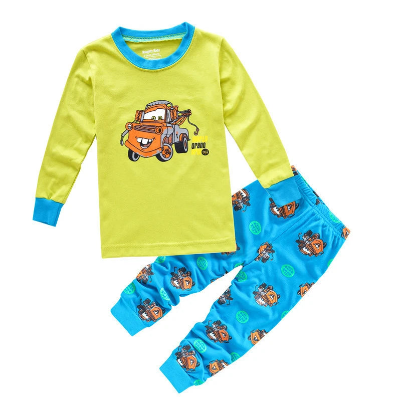 2 Pcs Boys 95 Cars McQueen Cartoon Sleepwear