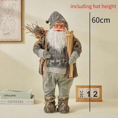 Large Standing Santa Figurine Doll Home Decoration