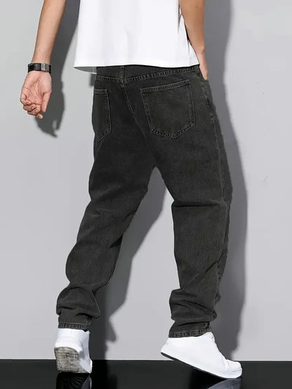 Classic Black Denim Jeans Regular Fit