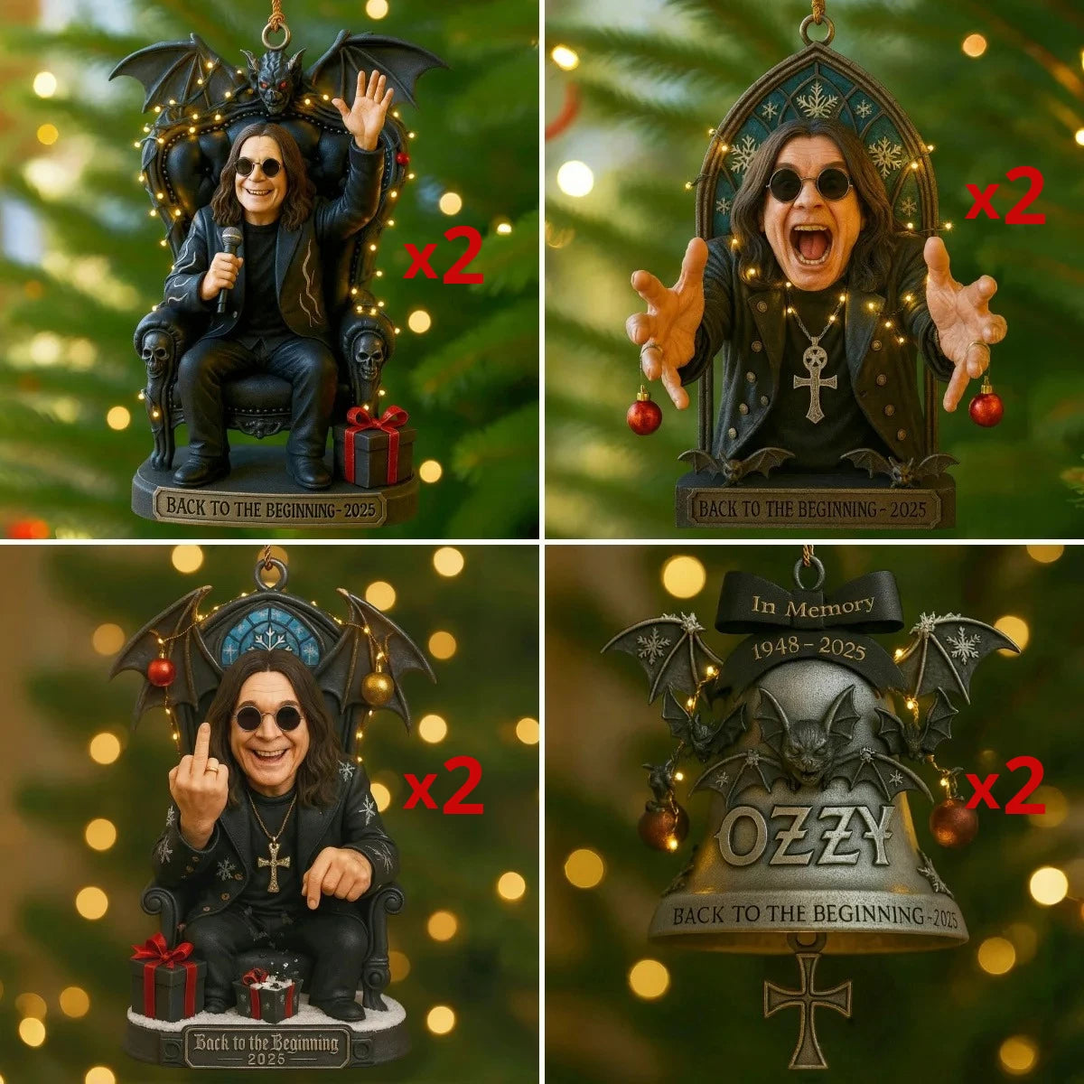 Ozzy Osbourne Back to The Beginning Ornament