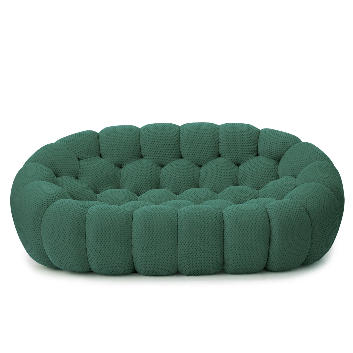Modern Curved Loveseat Couch Football-Shaped