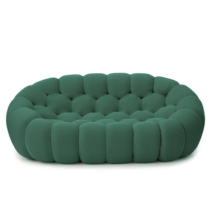 Modern Curved Loveseat Couch Football-Shaped