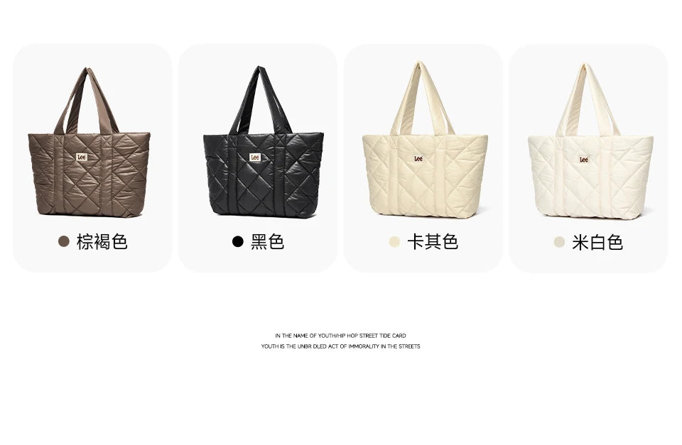 LEE Large Soft Puffer Bag Women Down-filled