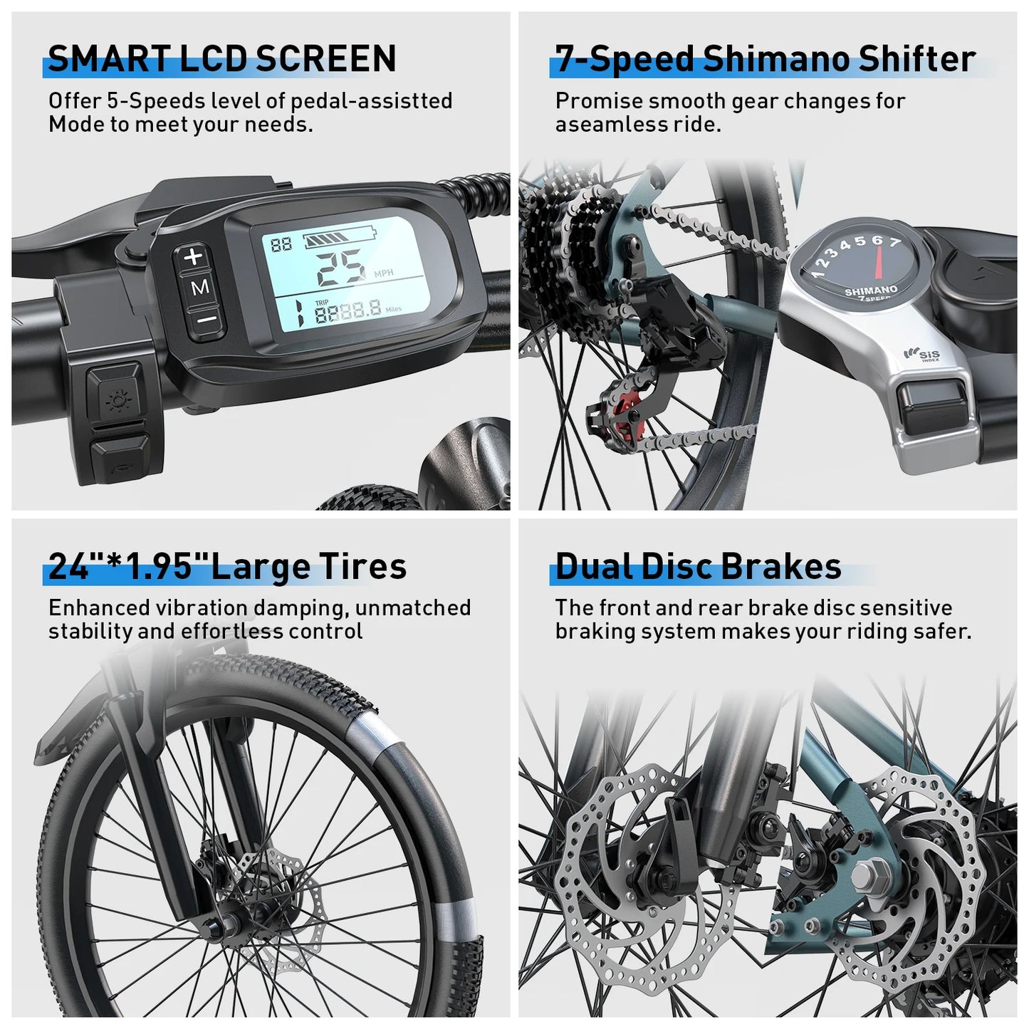 Adults Electric Mountain Bike with 36V Battery