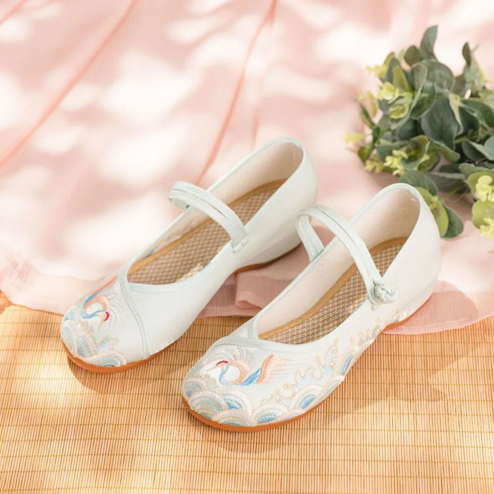 Womens Cloth Shoes Streetwear Embroidery Casual Vintage