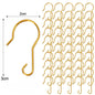 Christmas Ornament Metal Hooks Silver Gold
