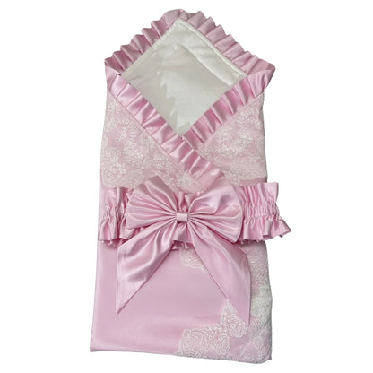 Boys/Girls French Lace Essential Receiving Blanket Ultra-Soft