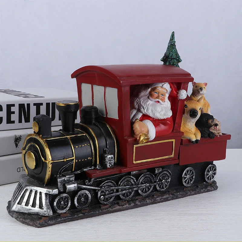 Santa Claus Statue Home Resin Sculpture Decoration