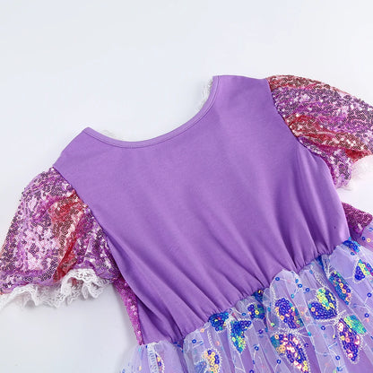 Disney Glowing Rapunzel Costume Girl LED Princess Gown