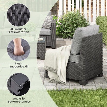 Sofa Set, Outdoor Furniture with Ottoman