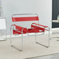 Single Chair Network Red Bauhaus Saddle Leather