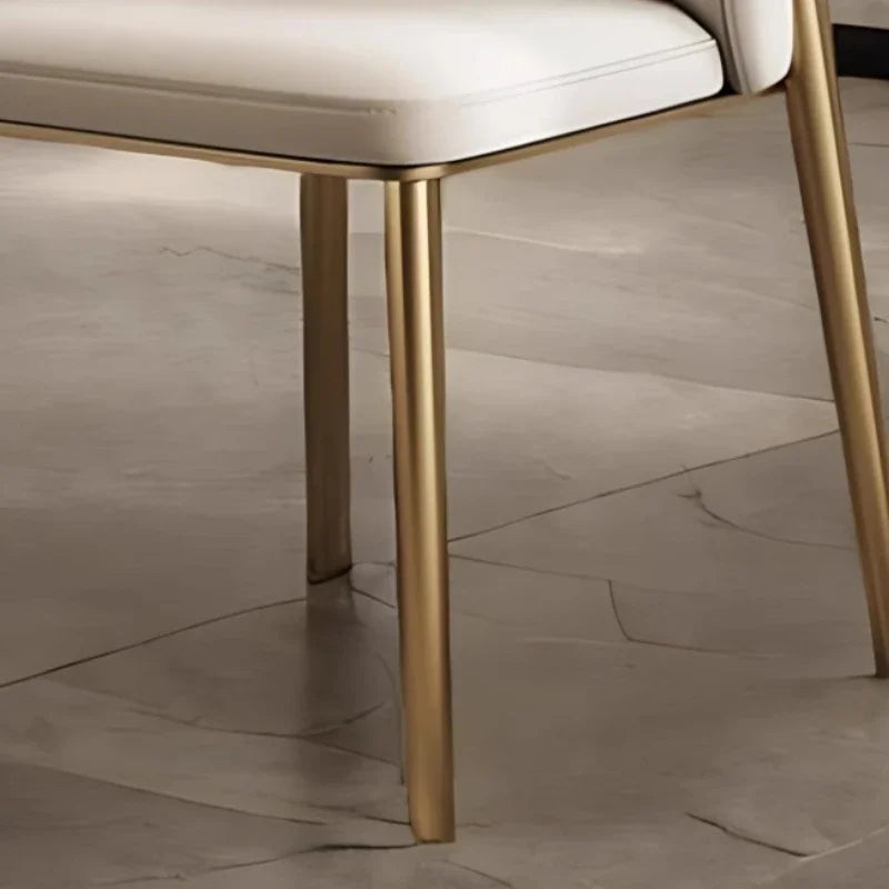 Luxury Leather Dining Chair Backrest Armchair