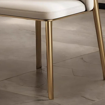 Luxury Leather Dining Chair Backrest Armchair