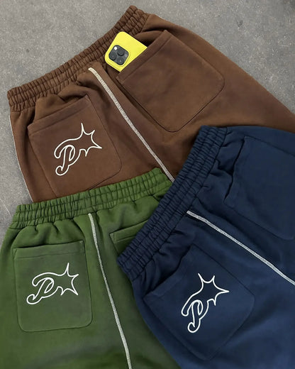 Man Long Pants Cargo Streetwear Joggers