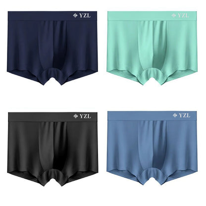 Men's Silk Flat Corner Antibacterial  Boxer Briefs