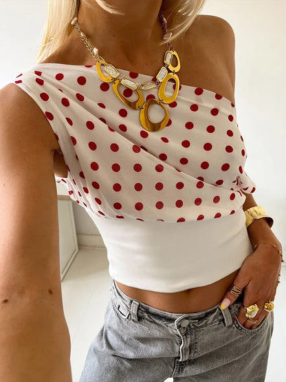 Polka Dots Print Women Trend Off Shoulder