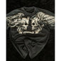 American retro black short sleeved T-shirt men