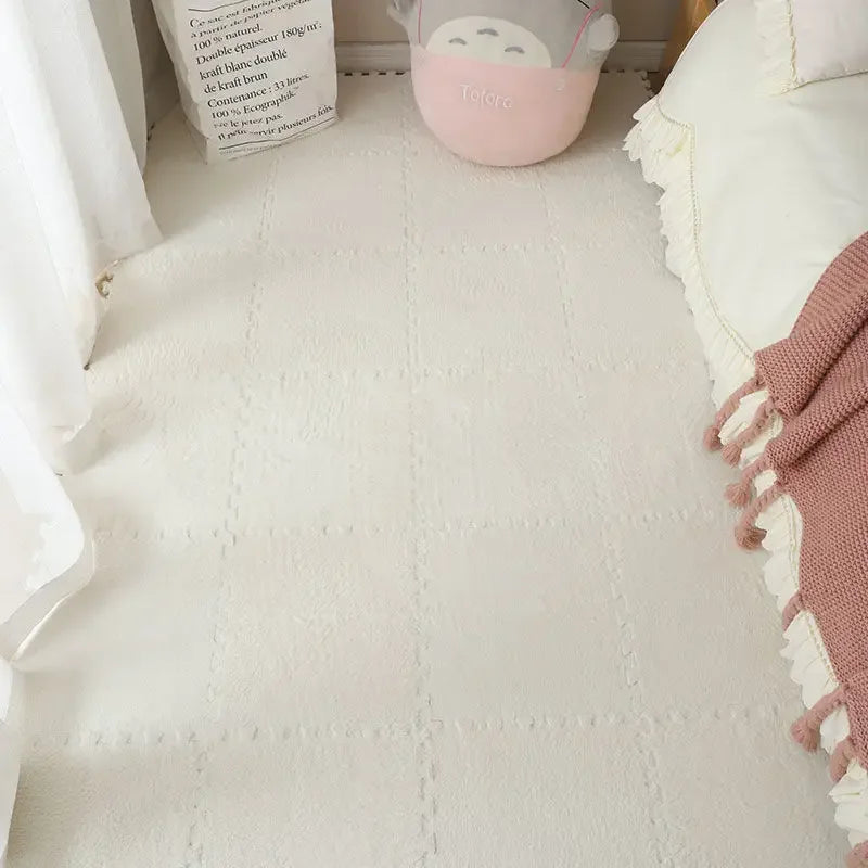 10Pcs Plush Puzzle Foam Floor Mat Carpet Playmat