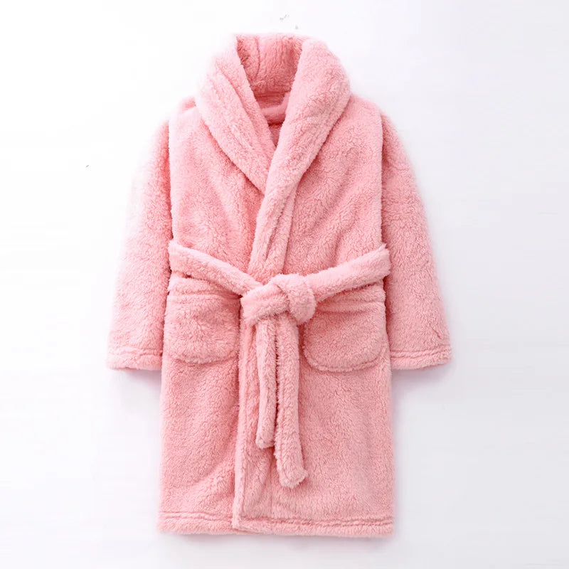 Boys/Girls Warm Fleece Flannel Bath Robes