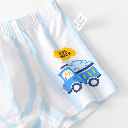 4PCS Boys Comfort  Antibacterial Underwear Cool Breathable