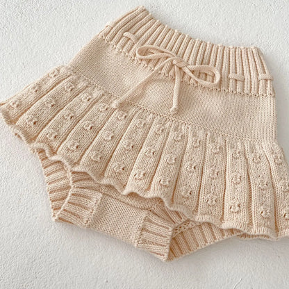 2 Pcs Baby Girls Long Sleeve Striped Cardigan Coat+ Shorts