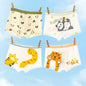 4PCSThin  Mesh Breathable Boys Antibacterial Cartoon Underwear