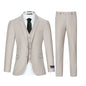 3pcs Men's Classic Solid Color Suit Regular Fit