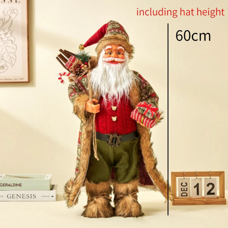 Large Standing Santa Figurine Doll Home Decoration