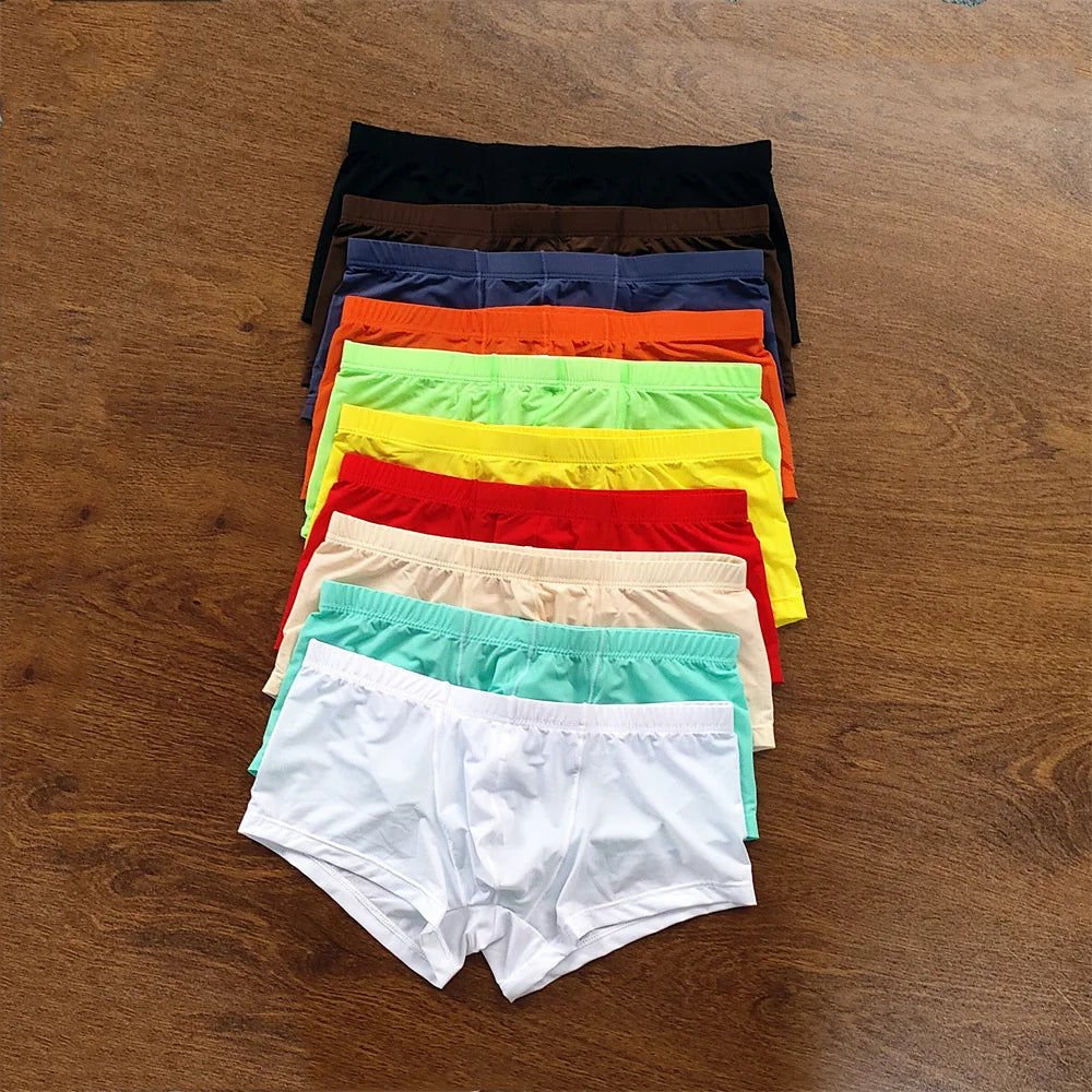 4PCS Sexy Men Brief Summer Breathable Underwear
