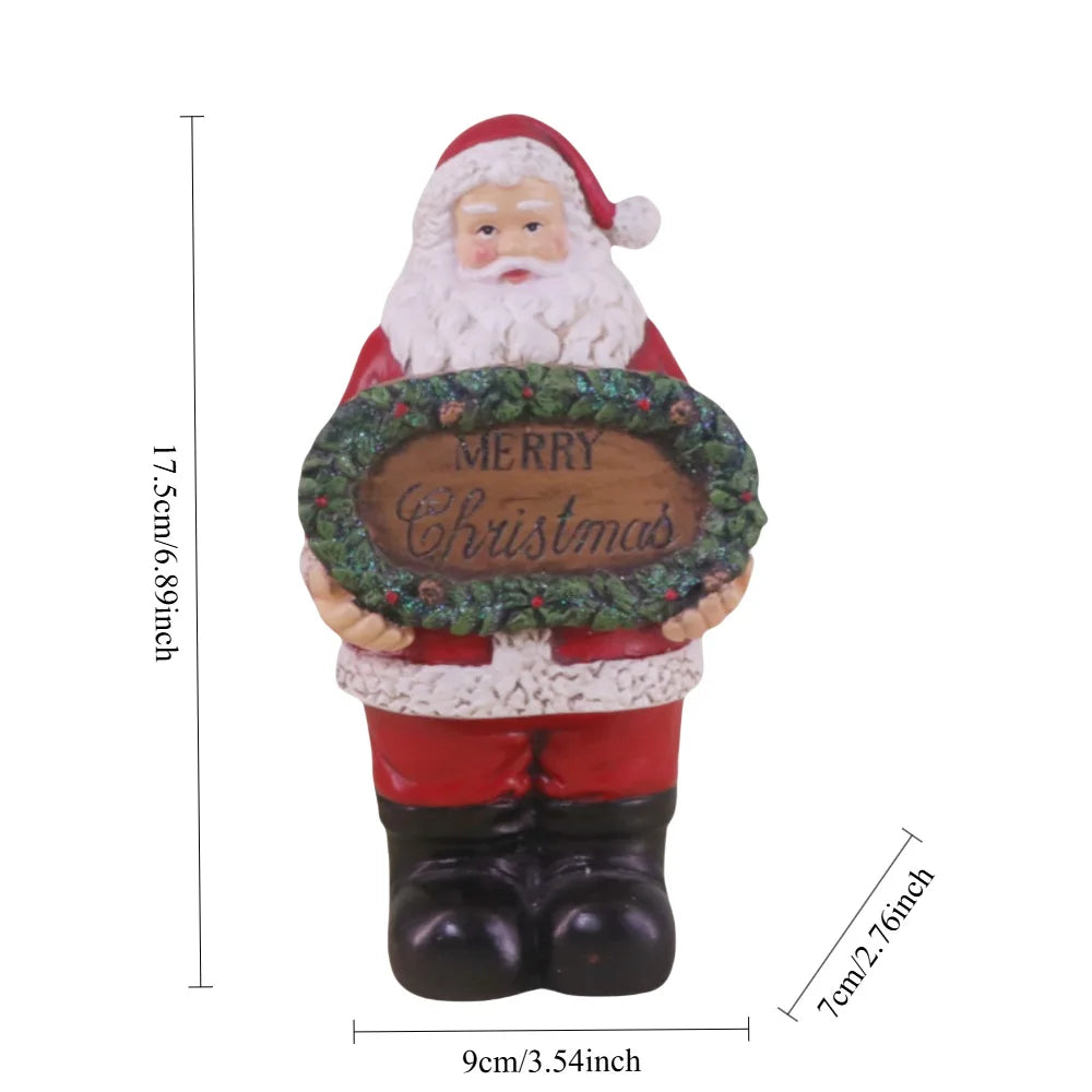 Resin Santa Claus Sculpture Holiday Accessories Decoration