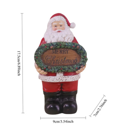 Resin Santa Claus Sculpture Holiday Accessories Decoration