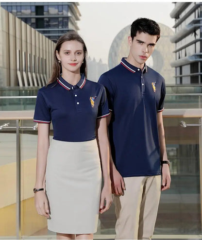 Restaurant Polo Shirt for Men Women Waiter Short Sleeve