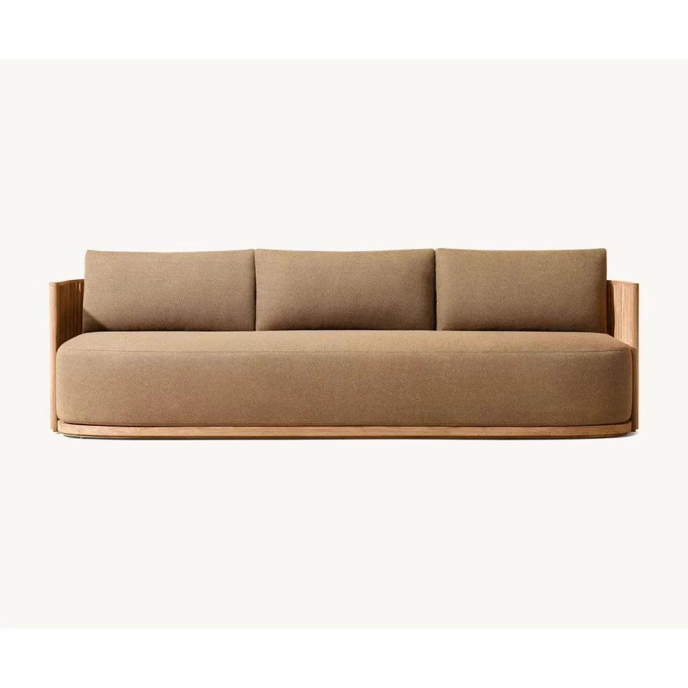 Outdoor Patio Teak Sectional Sofa Set Waterproof